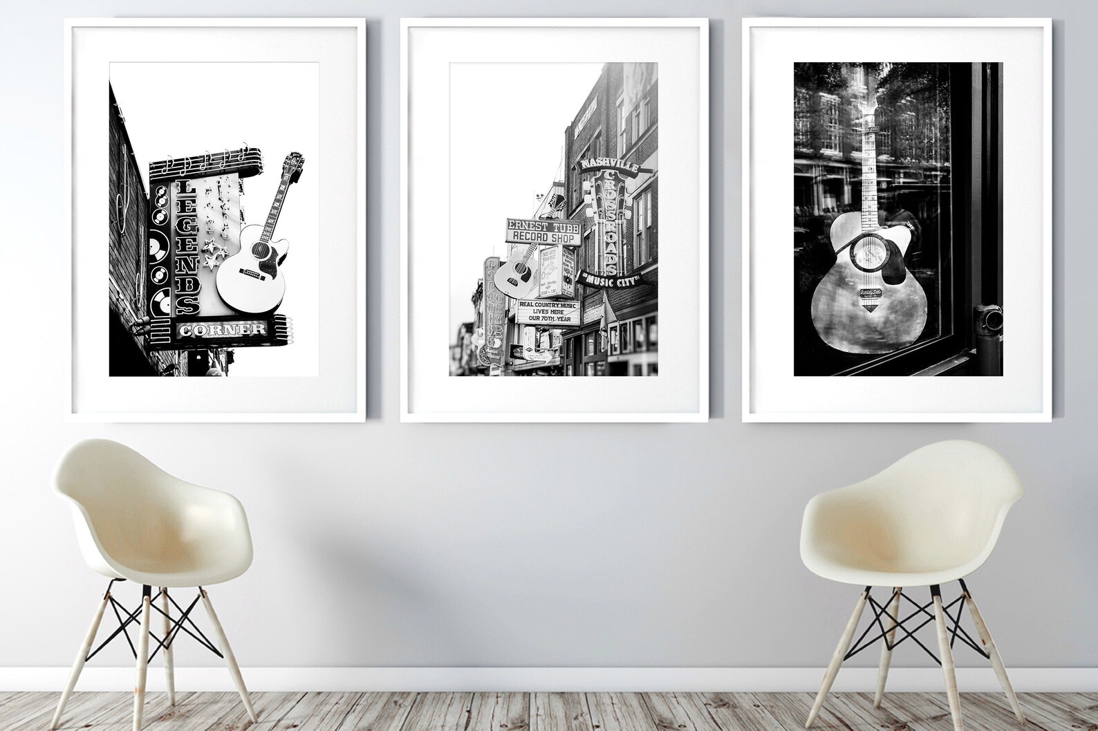 Nashville Wall Art Set of 3 Photo Prints Downtown Nashville Etsy