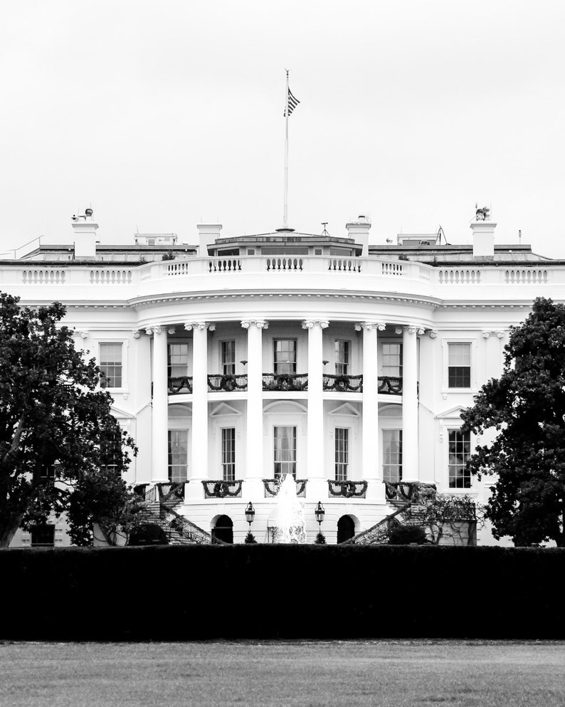 Architectural Wall Art featuring Capitol Building White House Metro Washington DC Print Set of 4 Black and White Photography