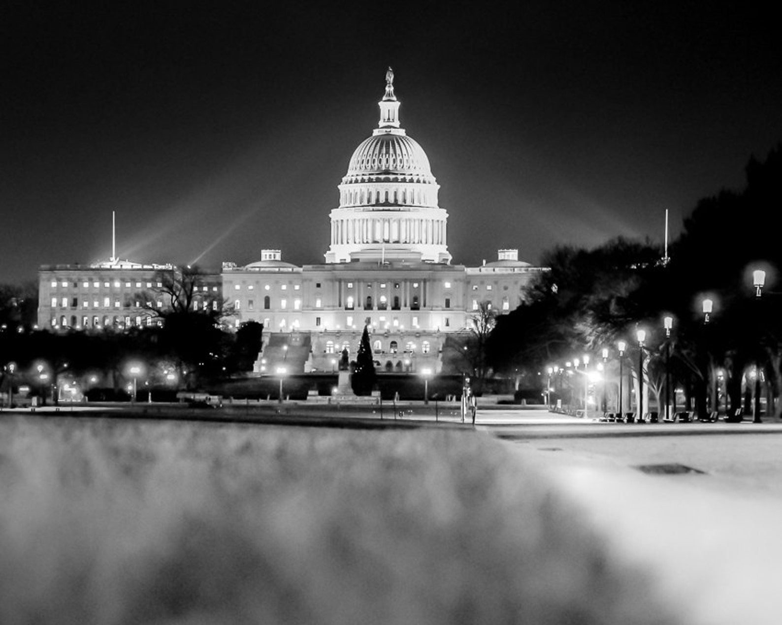Washington DC Art Black and White Photography Capitol Etsy