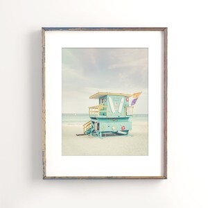 Miami Photography, Beach Art, Surf Decor, Lifeguard Stand, South Beach Print, Miami Beach Art,Pastel Print,Blue Wall Decor, Life's a Beach image 5