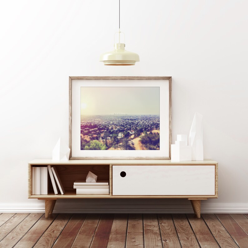 California Print Los Angeles Skyline Downtown LA Print Hollywood Hills Architectural Los Angeles Photography In the Hills