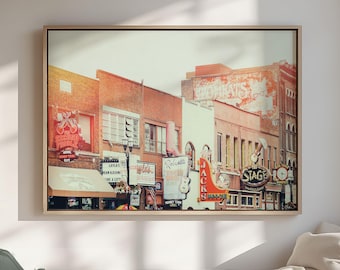 Nashville Photography, Nashville Art, Neon Sign Print, Downtown Nashville, Country Music Art, Broadway Print | Many Sizes