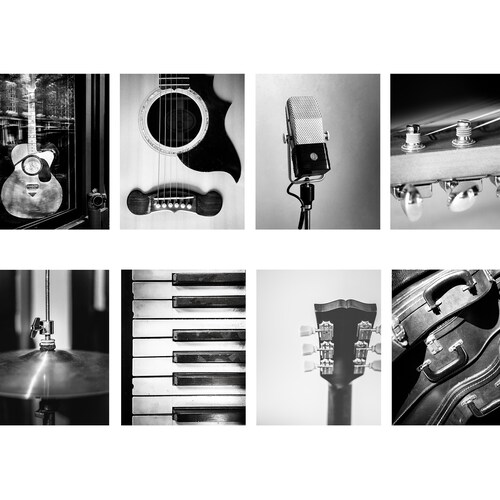 Music Art Black and White Photography Print Set of 4 Music Etsy