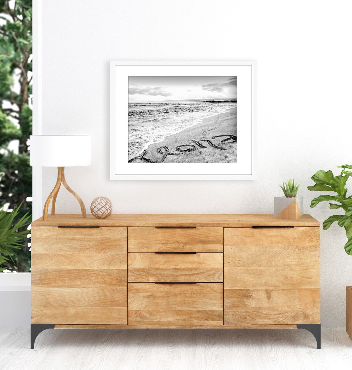Hawaii Wall Art Aloha Print Black and White Photography | Etsy