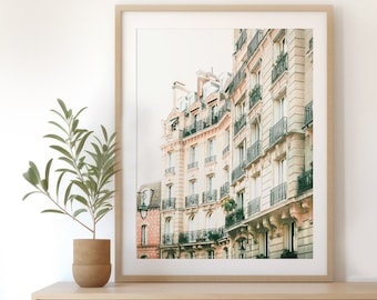 Paris Wall Art Paris Print Travel Wall Art Orange Print Neutral Wall Art French Home Decor Architectural Paris France Photography