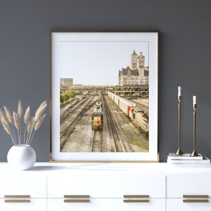 Nashville Art, Downtown Nashville Photography - Unframed | Union Station, Nashville Skyline, Train Print | Many Sizes