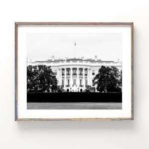 White House Photography, Washington DC Art - unframed, DC Wall Decor, White House Print, Washington Skyline | Many Sizes