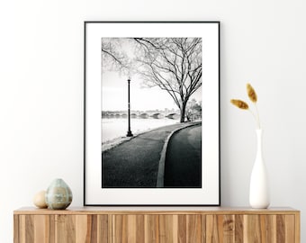 Washington DC Art Photography, Washington Nature Landscape Print, DC Wall Decor, Potomac River, Memorial Bridge Art | Pick Your Size