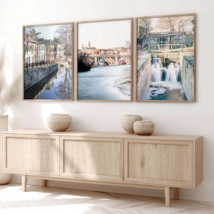 Washington DC Art, Georgetown Set of 3 | Photography Prints - Unframed | Georgetown University, Key Bridge, C&O Canal | Many Sizes