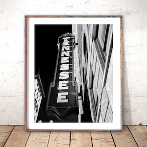 Tennessee Art | Knoxville Photography - Unframed | Tennessee Sign, Downtown Knoxville, Country Music Art, University of Tennessee Print