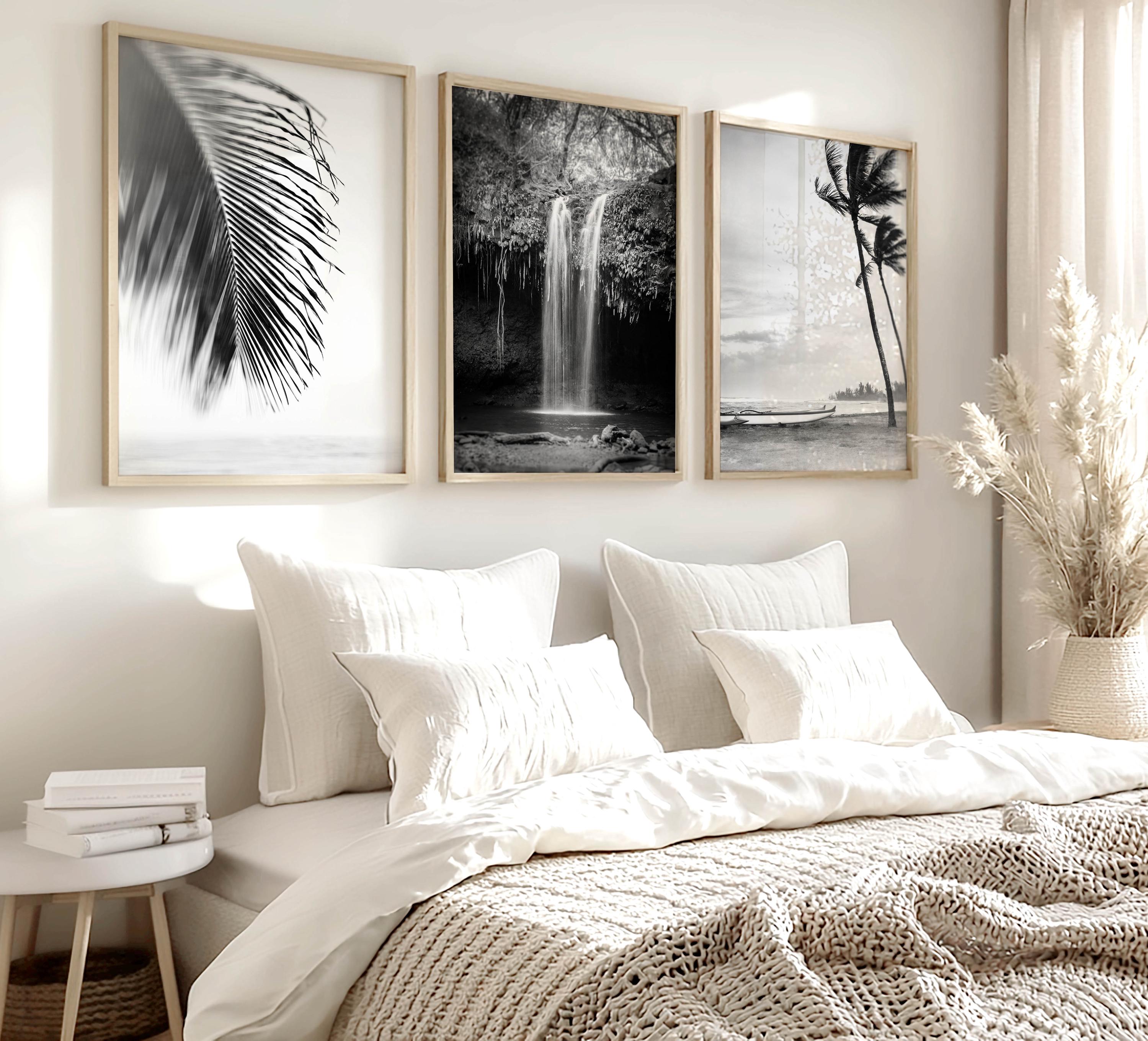 Hawaii Print Set of 3, Black and White Hawaii Photography, Beach Print ...