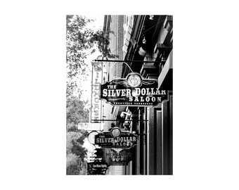 Nashville Art, Photography Print, Nashville Sign, Silver Dollar Saloon, Street Art, Downtown Nashville, Country Music Poster "Silver Dollar"