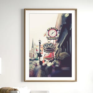 Nashville Photography Print - Unframed, Neon Sign Wall Art, The Stage, Nashville Sign, Downtown Nashville, Country Music Art, Broadway