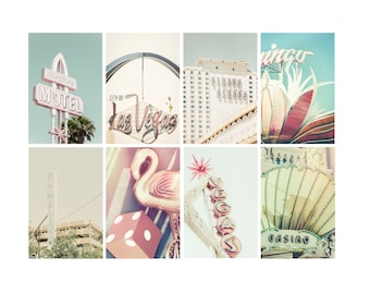 Las Vegas Art - Set of 8 Prints, Vegas Photography - Unframed | Vintage Vegas Art, Las Vegas Gallery Wall | Pick Your Favorites