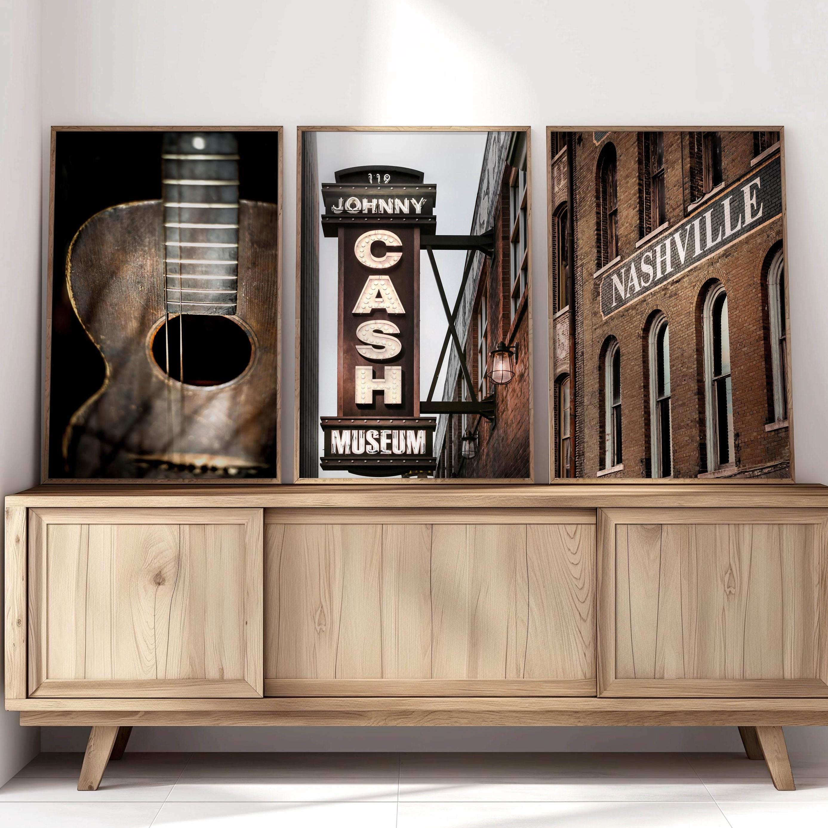 Nashville Prints Country Music Art Guitar Print Nashville Wall Art Nashville Sign Apartment Art Musician Gift Tennessee Poster Photography