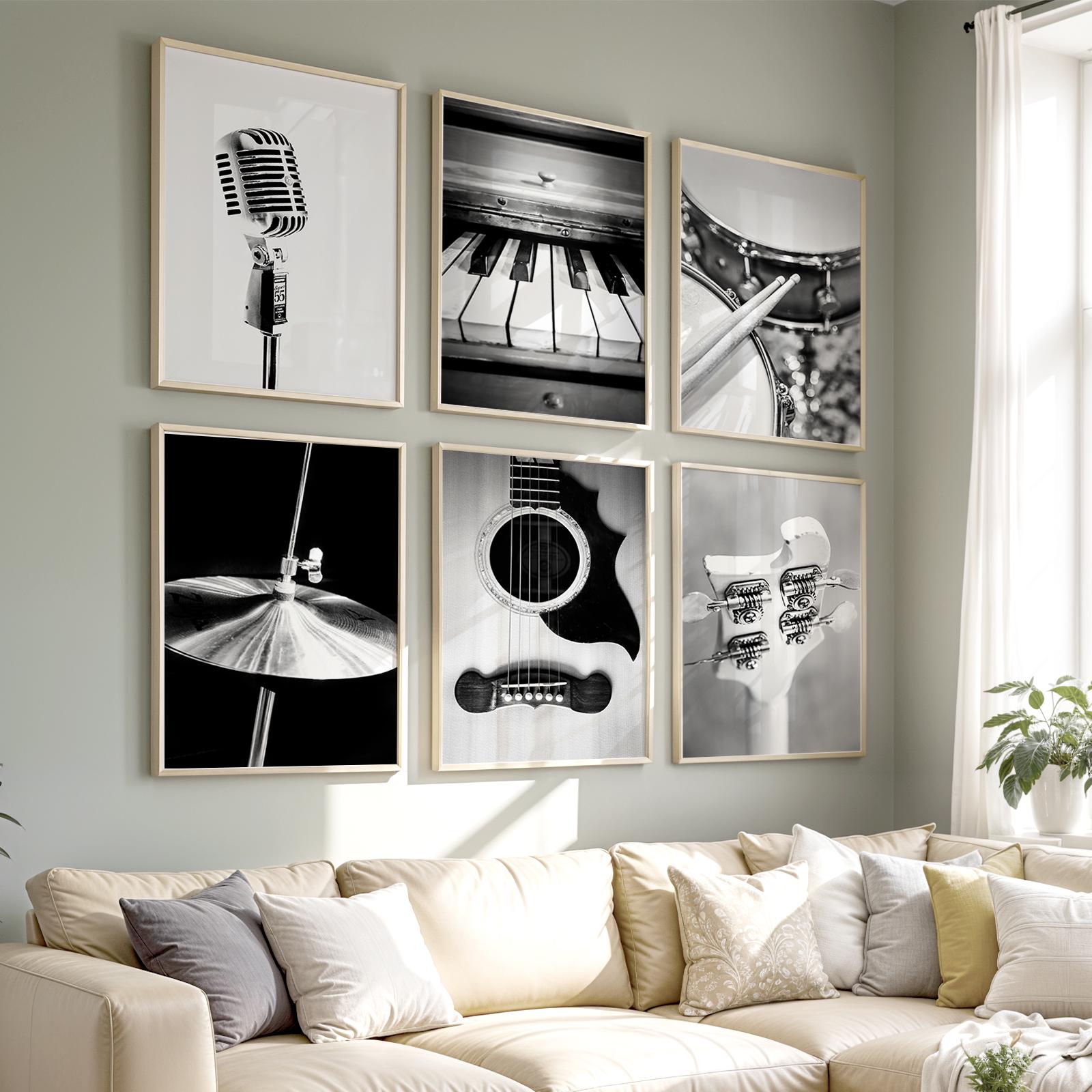 Music - Definition Poster van Michael Tarassow 50 x 70 cm Zwart-wit Wanddecoratie Wanddecoratie