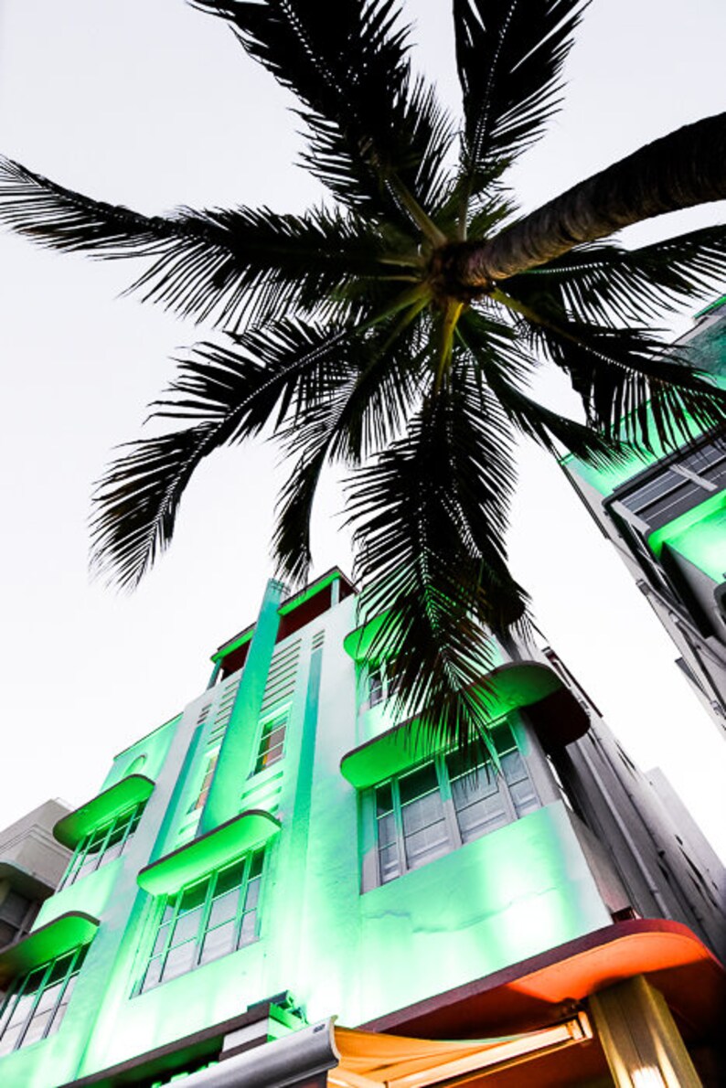 Miami Wall Art South Beach Print Art Deco Photography Miami Etsy