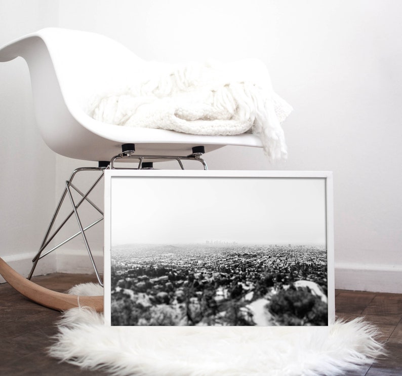 California Print Los Angeles Skyline Downtown LA Print Hollywood Hills Architectural Los Angeles Photography In the Hills
