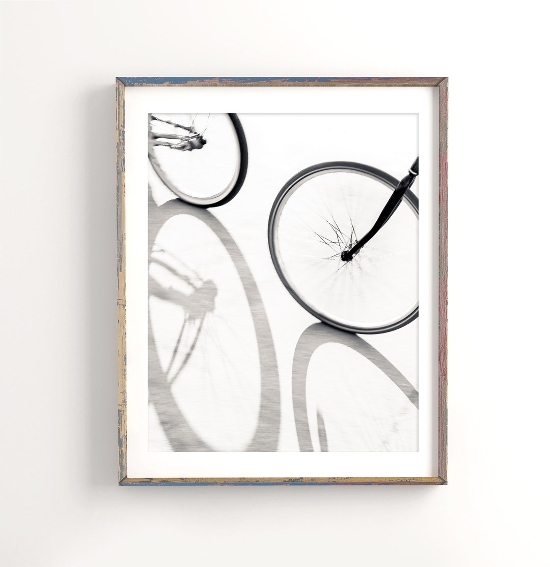 Bicycle Art, Black and White Photography, Abstract Bike Print, Bicycle ...