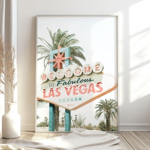 Las Vegas Art - Unframed Photography | Welcome to Las Vegas Sign, Vintage Las Vegas Print, Downtown Las Vegas Poster | Pick Your Size