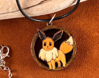 Eevee Wood Necklace - Laser cut Pokémon-inspired pendant