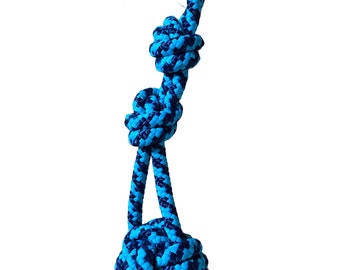 Dog toy made from upcycled climbing rope