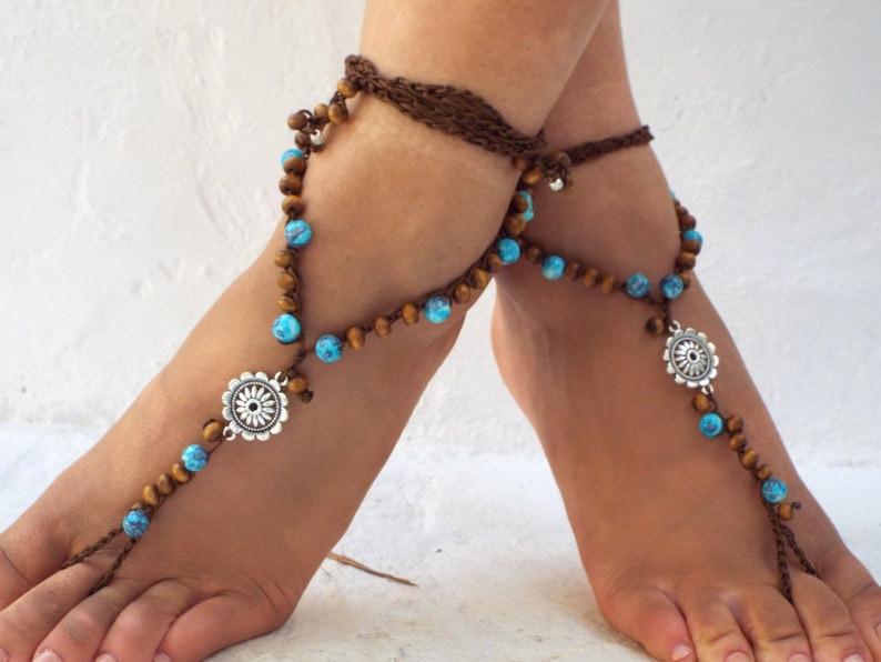 beaded beach sandals