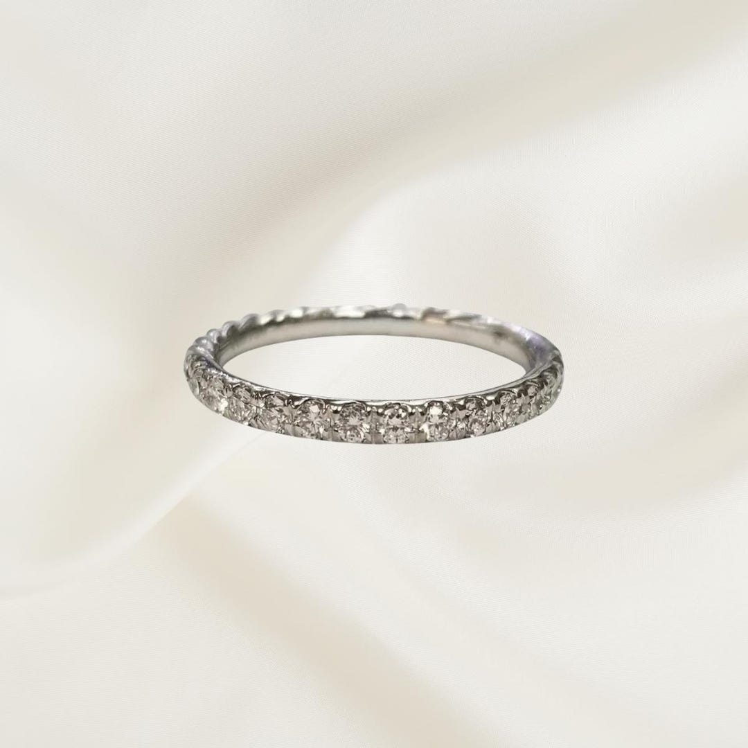 Partway David Yurman Eden Partway Ring • 18k White Gold Pavé Diamond Wedding ...