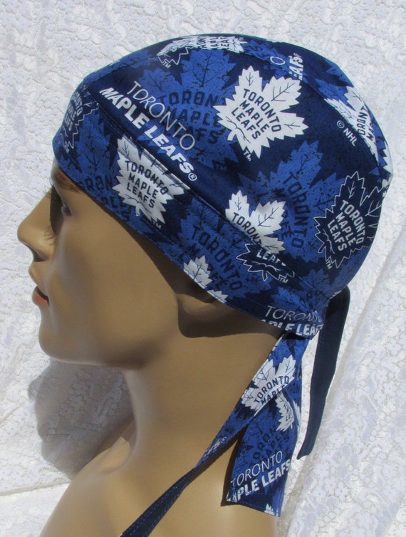 Aknackforfabric Sports Skull Cap, Doo Rag, Chemo Hat, Scrub Hat with A Cotton Terry Cloth Sweat Band. Handmade in The USA.