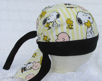 Charlie Brown/ Pals Men's Skull/Chemo Surgical Scrub Hat/Cap Handmade