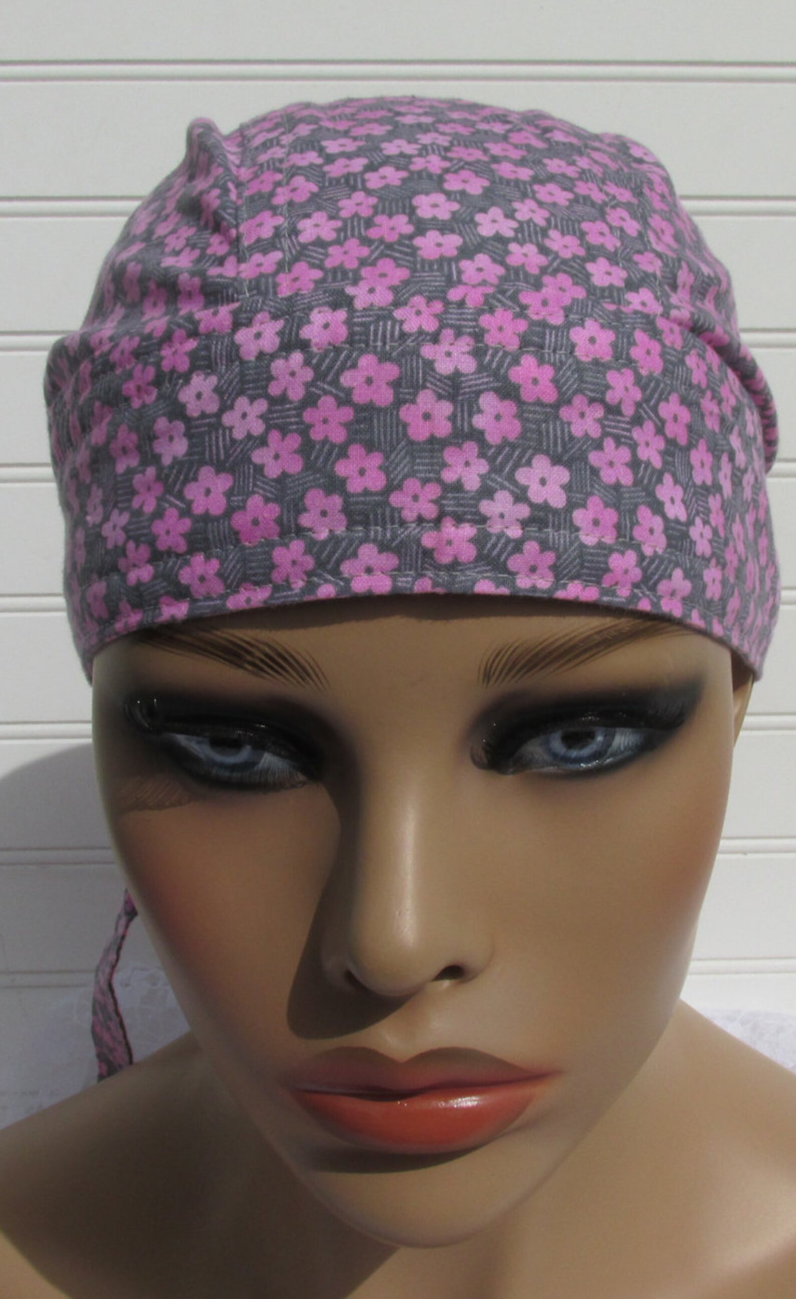 Womens skull cap doo rag chemo hat scrub hat helmet liner Etsy