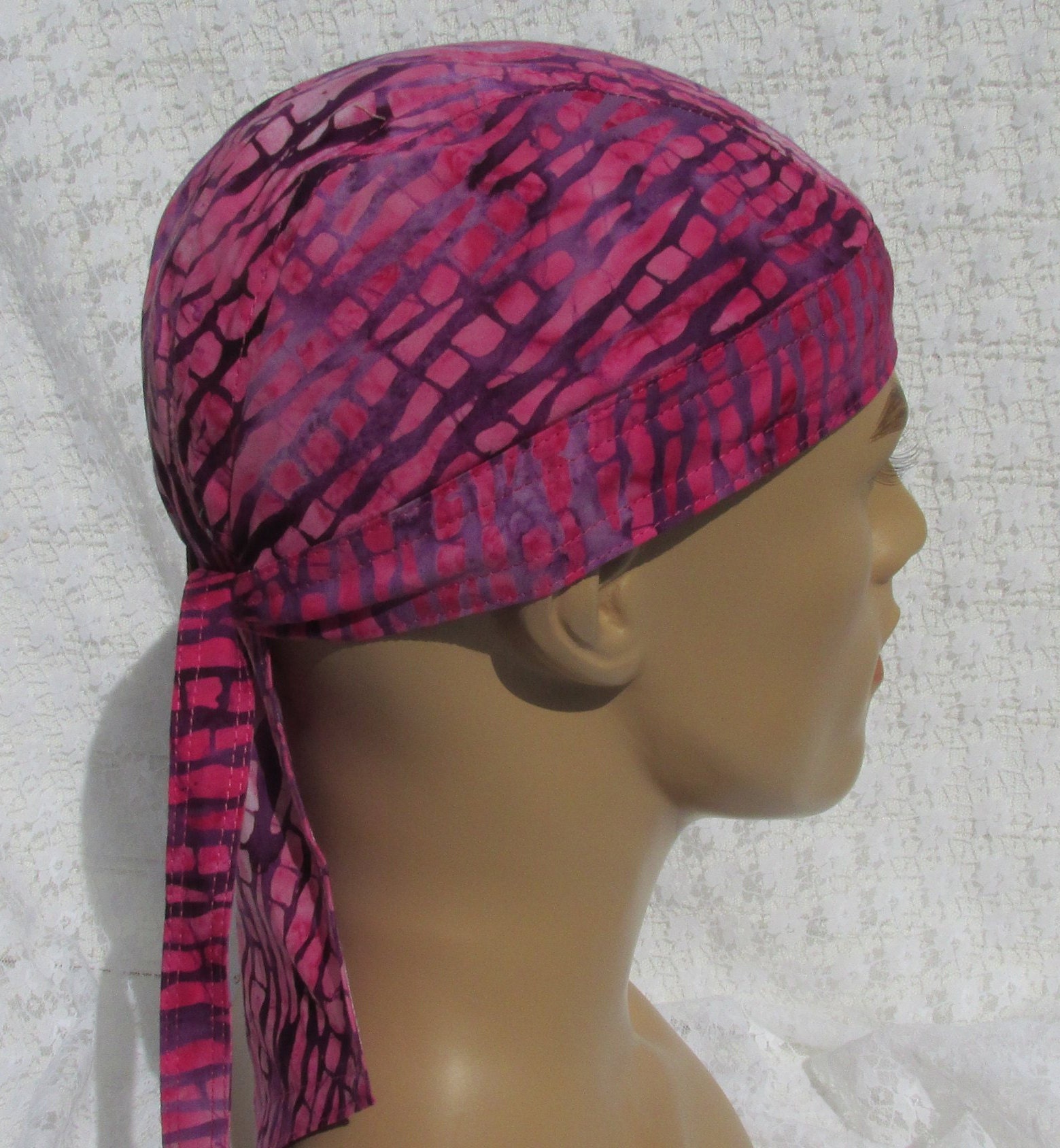 Women's Skull Cap Pink Skull Cap Doo Rag Chemo Hat Etsy UK