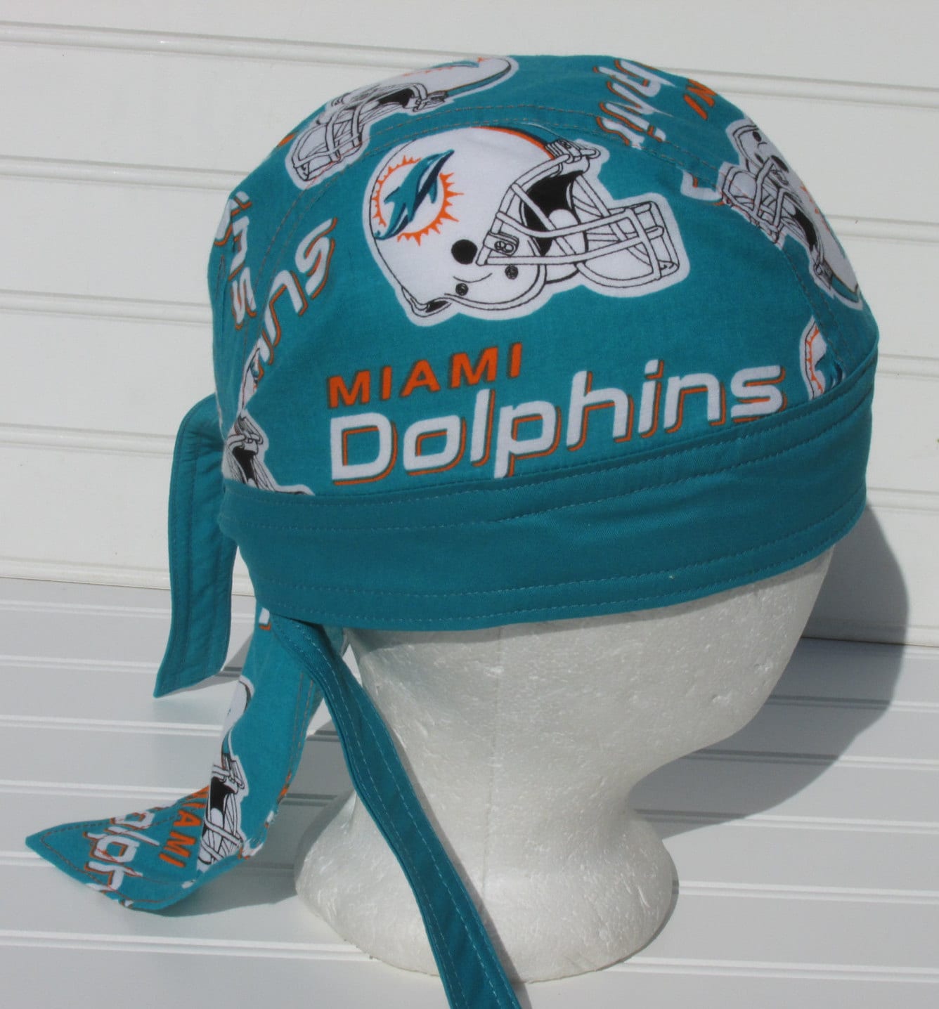 Miami Dolphins Skull Cap Doo Rag Chemo 