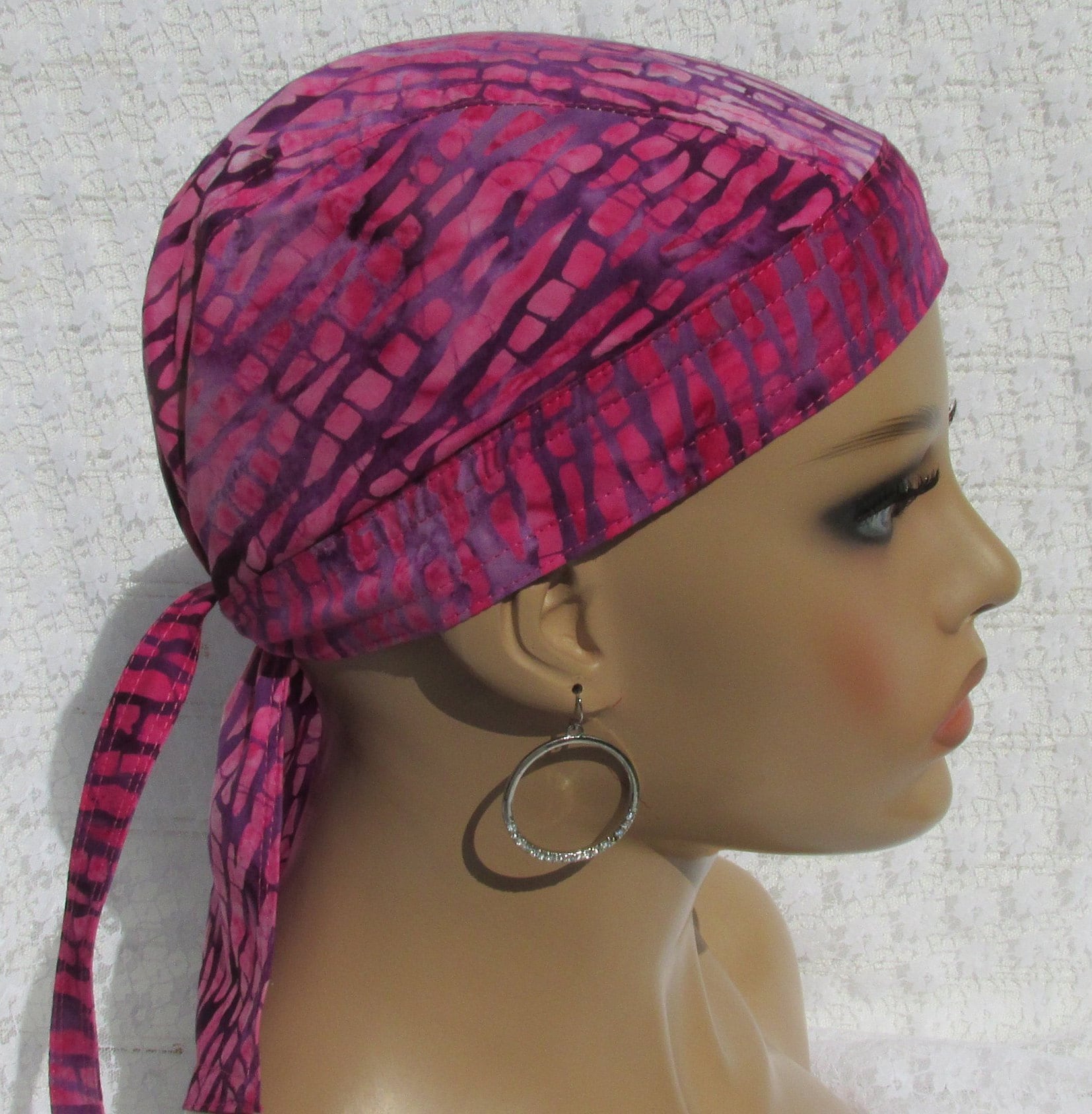 Women's Skull Cap Pink Skull Cap Doo Rag Chemo Hat Etsy UK