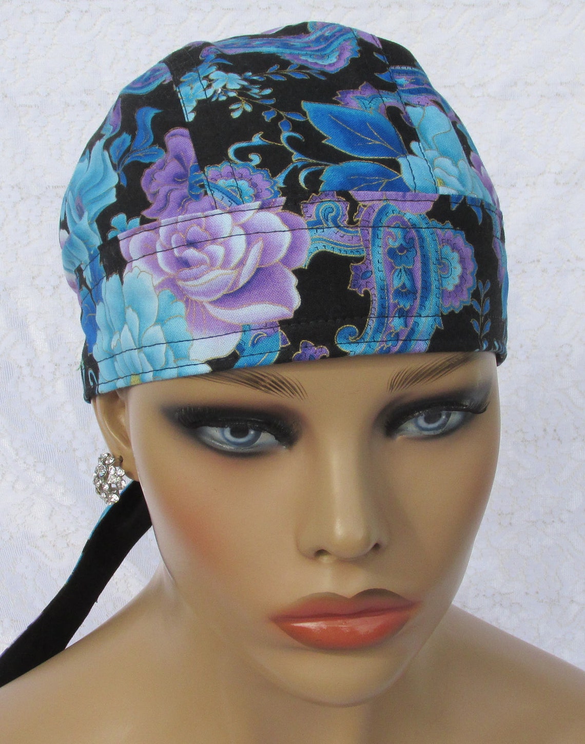 Women's skull cap doo rag chemo hat cancer hat Etsy