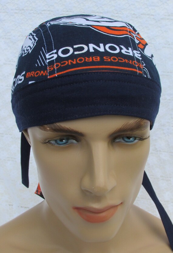 Denver Broncos Skull Cap Doo Rag Chemo 