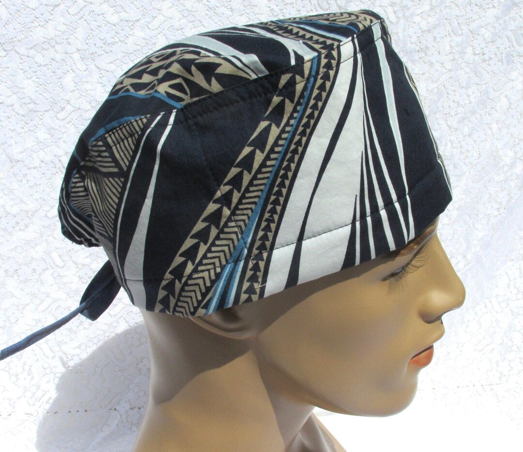 Handmade Polynesian Medical Scrub Cap Chemo Hair Loss Hat With ...