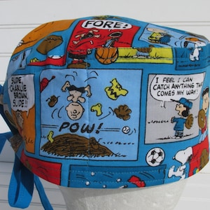 Snoopy Surgical Scrub Hat: Peanuts Chemo Cap with Terry Band
