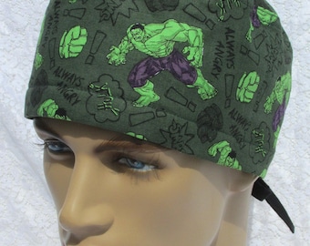 Handmade anime scrub cap cancer hair loss hat chef hat with sweatband.