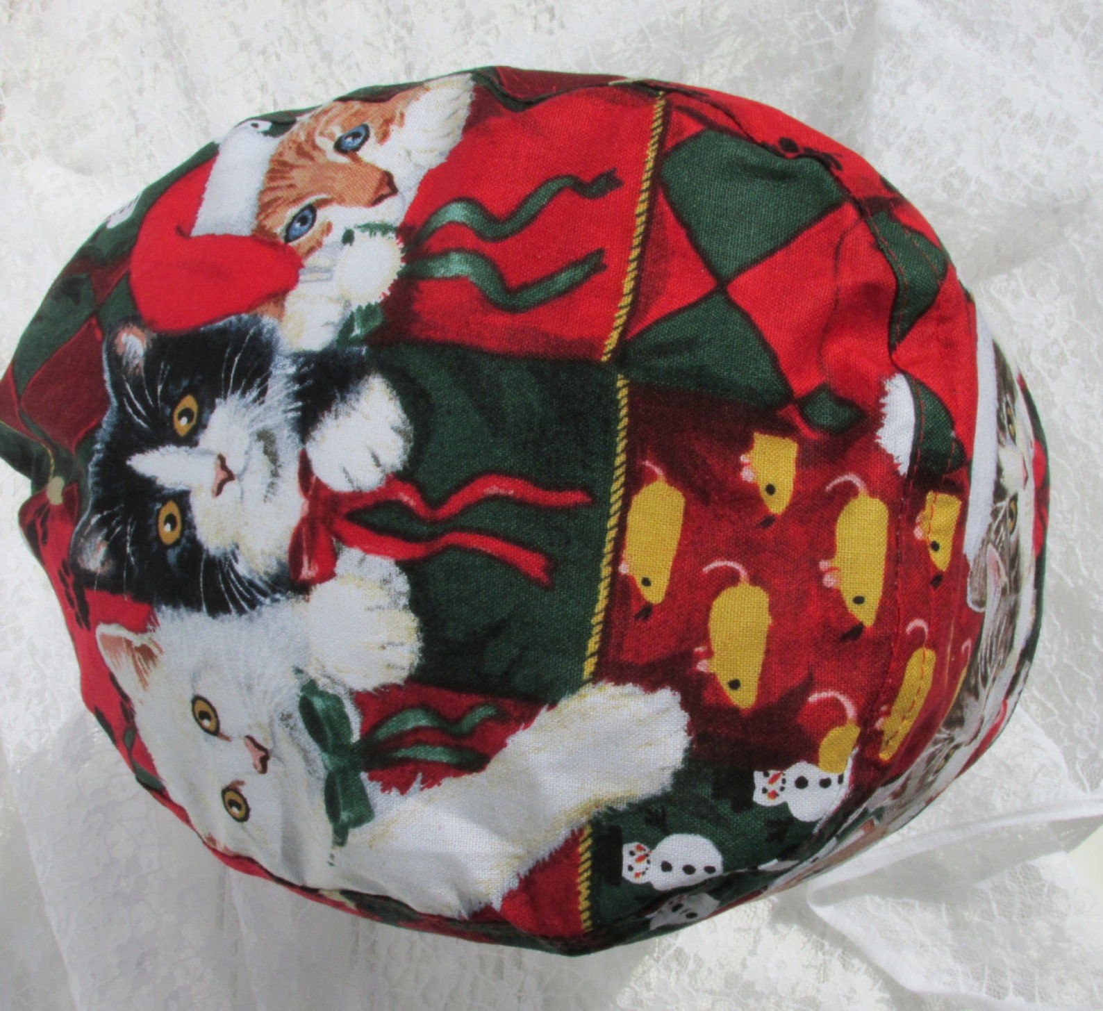 Christmas Cat Scrub Hat Cat Scrub Hat Chemo Hat Cancer Hat Etsy