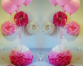 2 x balloon weights wedding,party,birthday centrepieces bridal shower .baby shower. balloon decorations (balloons not included)