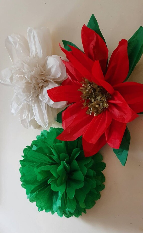 6 pack flores de Navidad navidad hoildays papel de seda flores - Etsy España 6 pack flores de Navidad navidad hoildays papel de seda flores - Etsy España