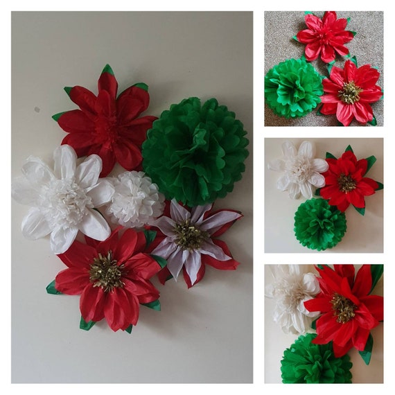 6 pack flores de Navidad navidad hoildays papel de seda flores - Etsy España 6 pack flores de Navidad navidad hoildays papel de seda flores - Etsy España