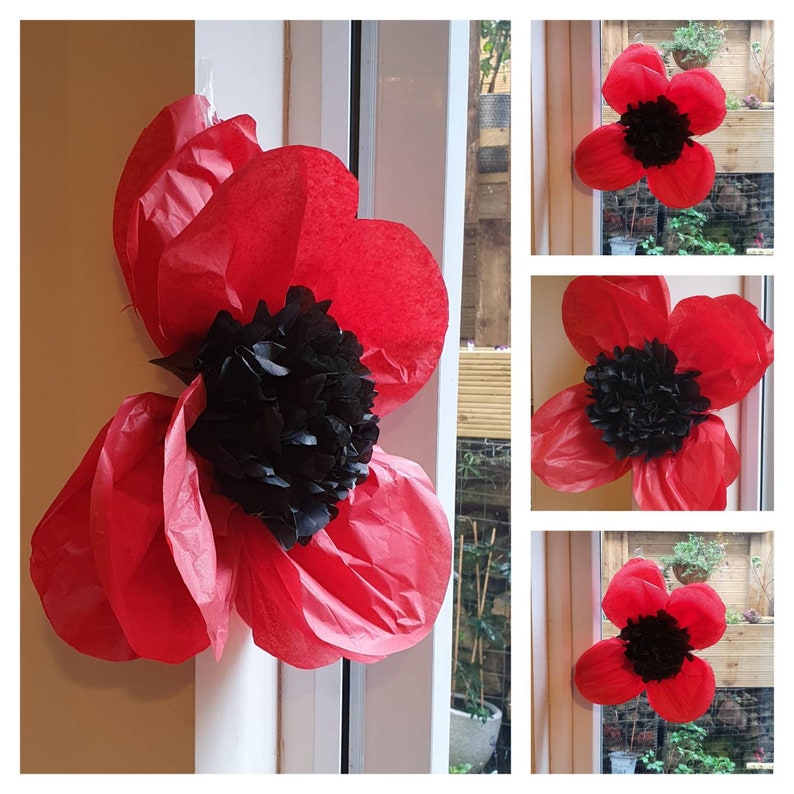 Paper Poppies From Colourful Crepe. Hand Made To Order 169