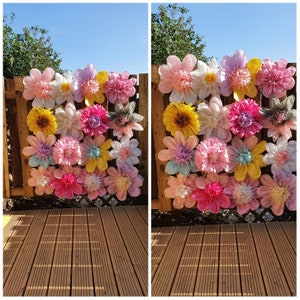 Paper flowers tissue paper decorations,daffodil,flower wall backdrop, girls bedroom decor birthday party,wedding, baby shower, garden party,