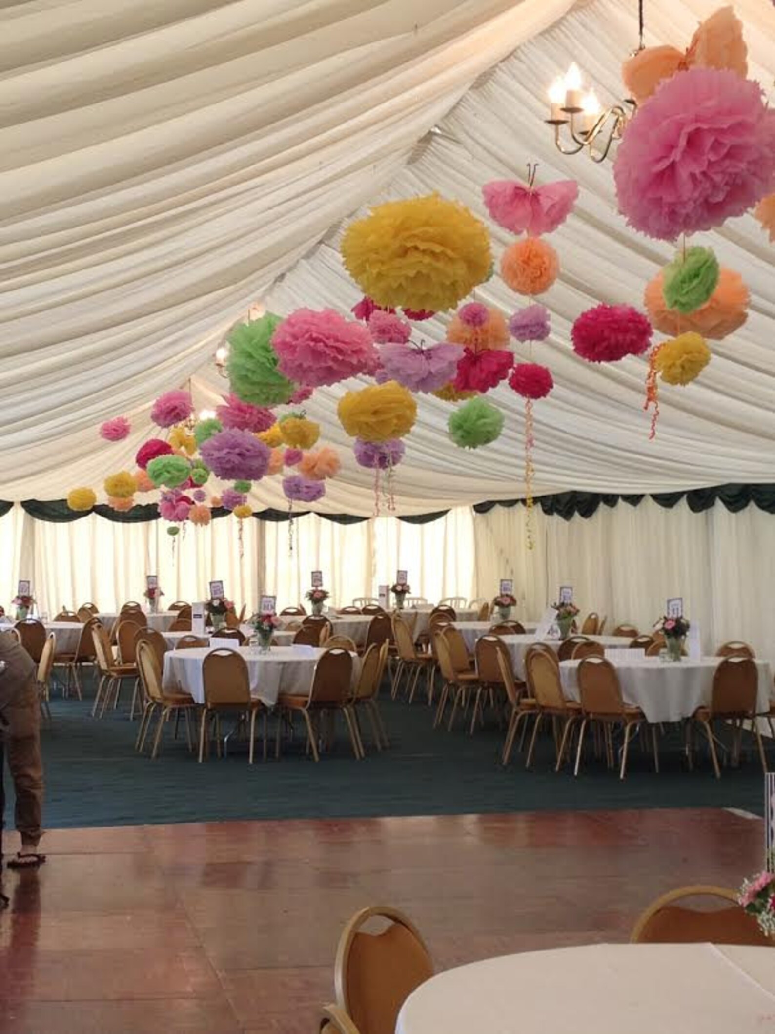 20 pom poms Wedding party baby shower decorations Etsy