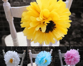 Flores de papel de seda de 4 x 14 pulgadas para fiestas, bodas, cumpleaños, baby showers, escaparates, guarderías, decoraciones de pared con flores