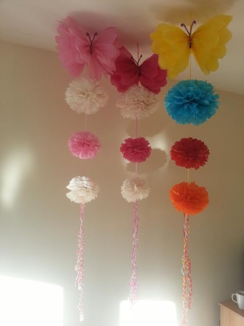 Party wedding hanging ceiling decorations tissue paper pom Etsy