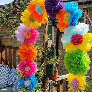 fiori di carta festa arcobaleno compleanno festa matrimonio fiori di carta sfondo muro fiori decorazioni festival fiori di carta velina