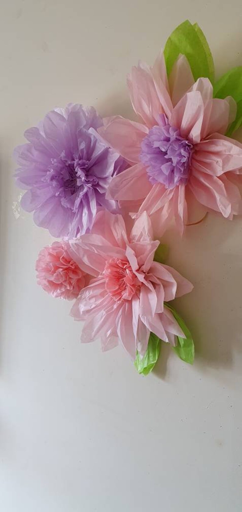 Paper Flower Wall Backdrop Tissue Paper Pom Pom Wedding Party Etsy